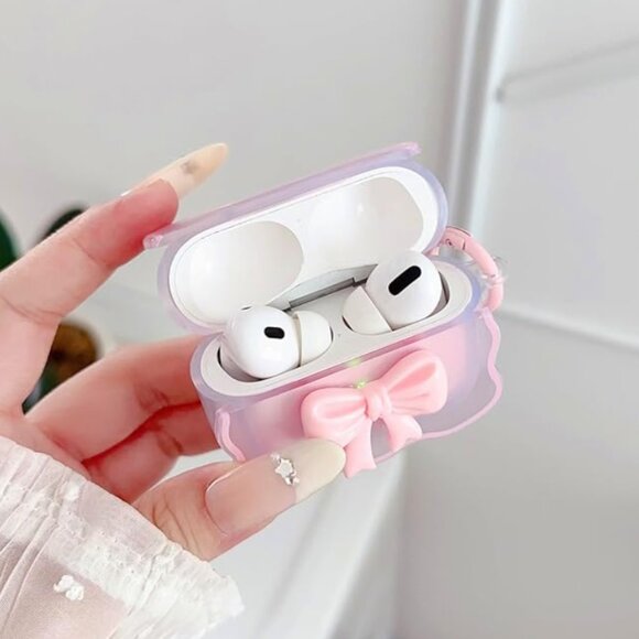 Bow Pink AirPods Pro2 Case - Picture 1 of 7